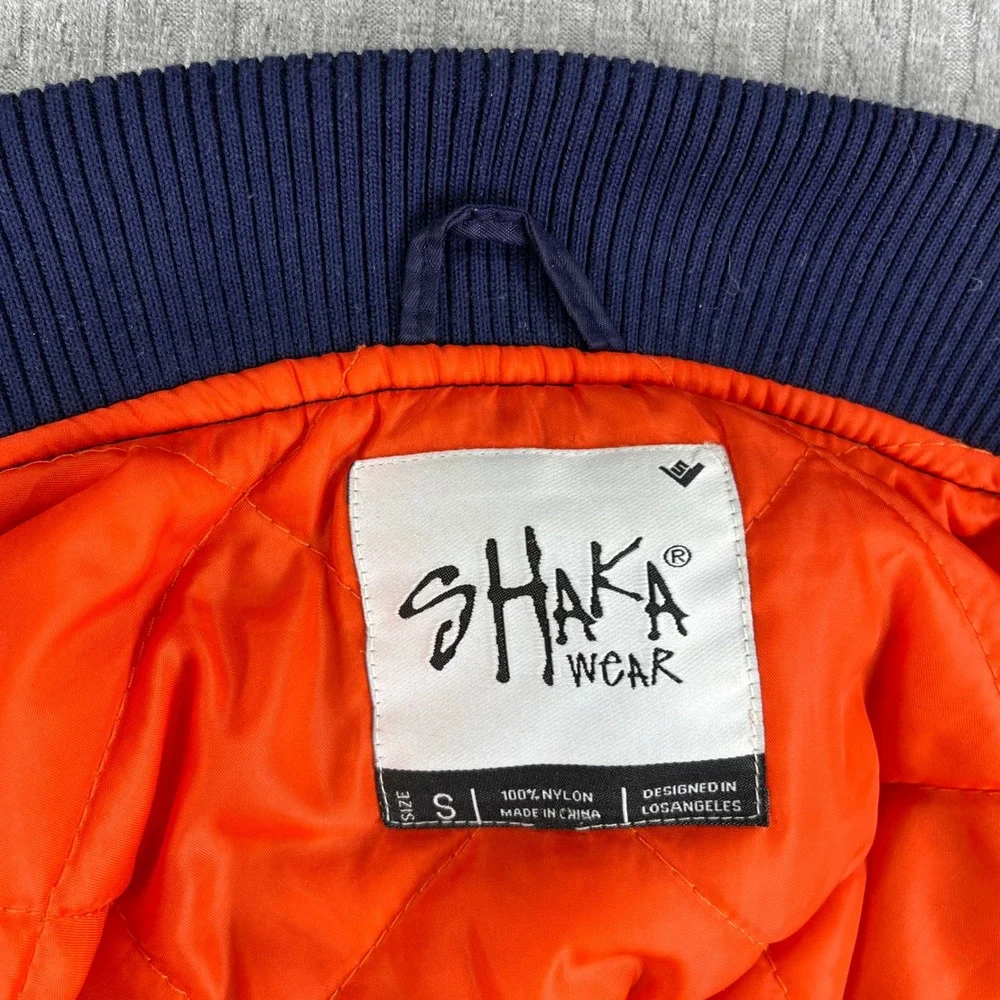 Shaka Wear Purple Bomber Jacket Mens Small Quilted Lined Flight Punk Rock‎